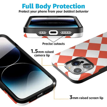 Red Checkerboard | High Contrast Design Case Phone Case Casetry 