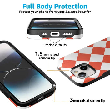 Red Checkerboard | High Contrast Design Case Phone Case Casetry 