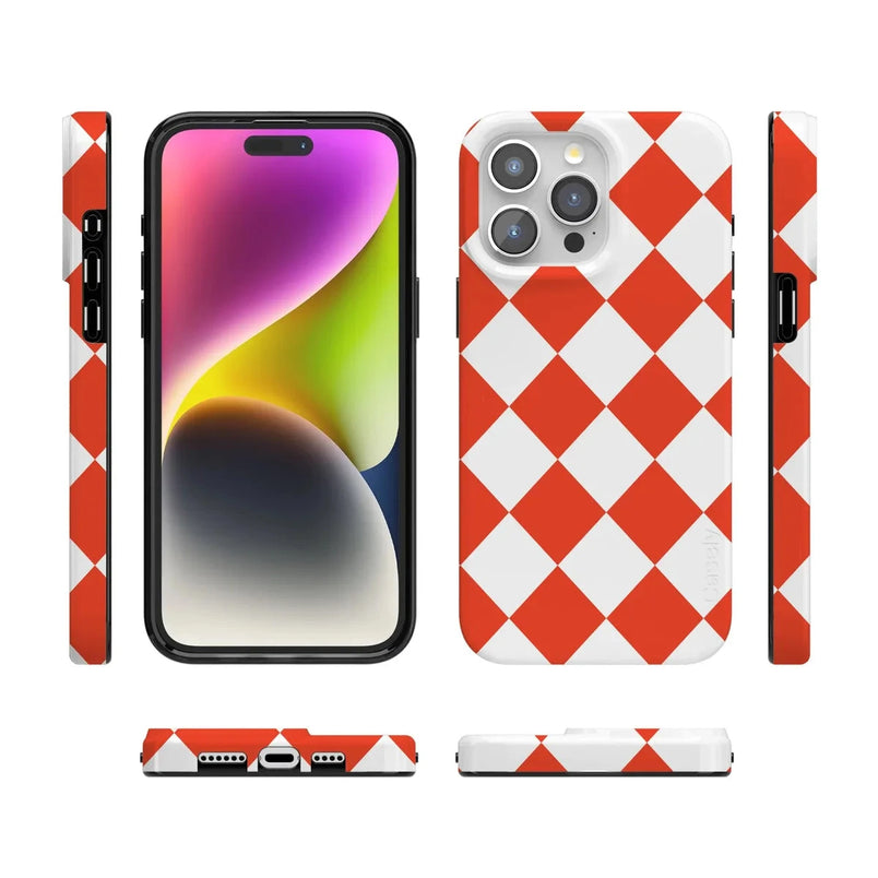 Red Checkerboard | High Contrast Design Case Phone Case Casetry 