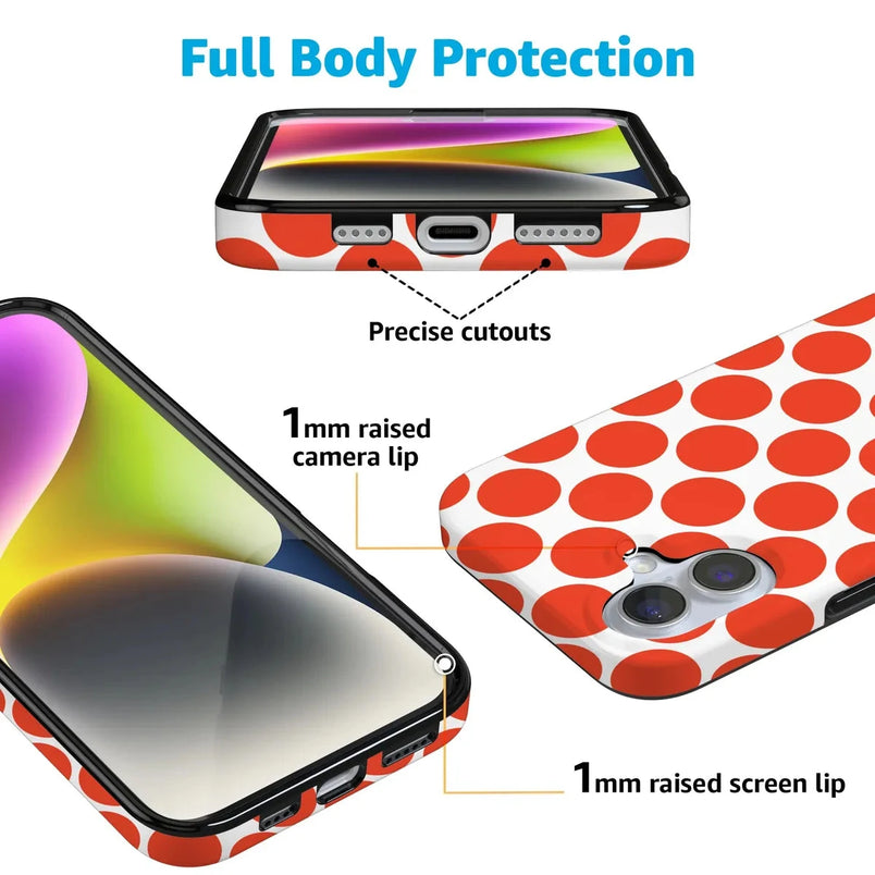 Red Dots | High Contrast Design Case Phone Case Casetry 