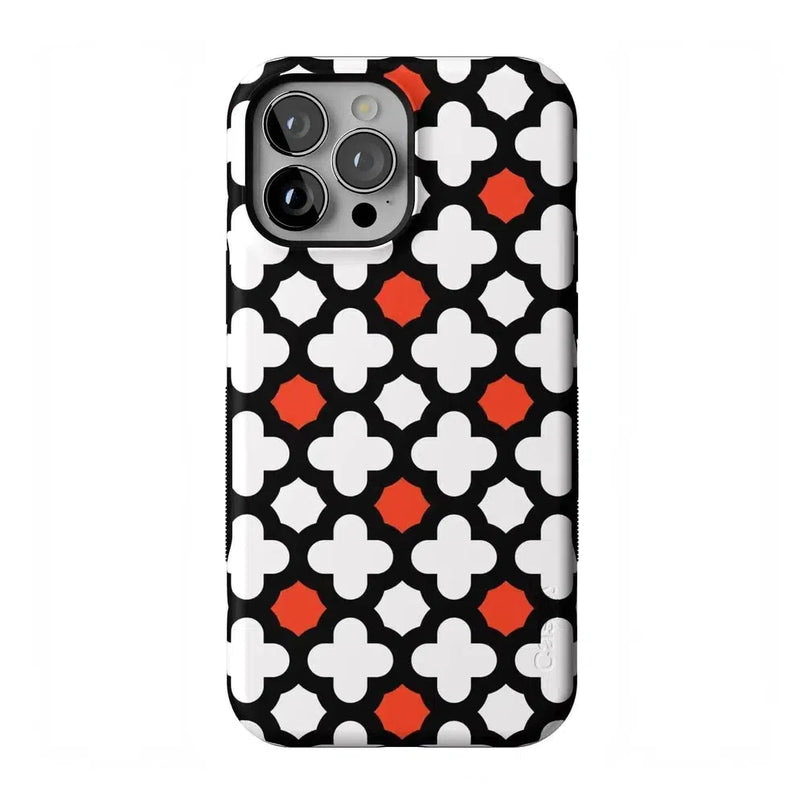 Red Lattice Tile | High Contrast Design Case Phone Case Casetry Bold Flex + MagSafe® iPhone 13 Pro Max