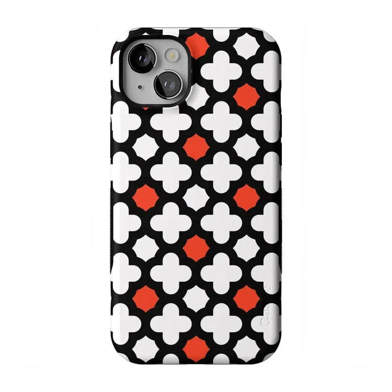 Red Lattice Tile | High Contrast Design Case Phone Case Casetry Bold Flex + MagSafe® iPhone 14 Plus