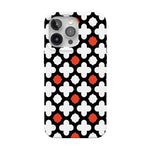 Red Lattice Tile | High Contrast Design Case Phone Case Casetry Classic + MagSafe® iPhone 15 Pro Max 