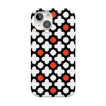 Red Lattice Tile | High Contrast Design Case Phone Case Casetry Classic + MagSafe® iPhone 15 