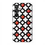 Red Lattice Tile | High Contrast Design Case Phone Case Casetry Essential + MagSafe® Galaxy S25