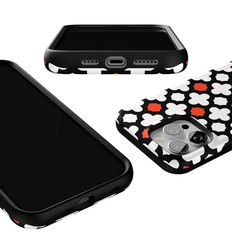 Red Lattice Tile | High Contrast Design Case Phone Case Casetry 