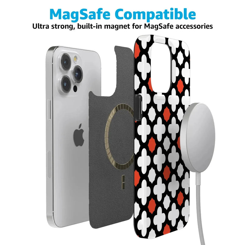 Red Lattice Tile | High Contrast Design Case Phone Case Casetry 