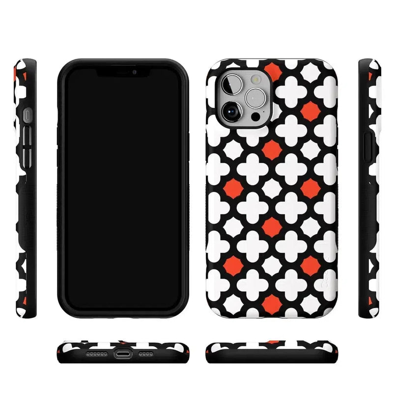 Red Lattice Tile | High Contrast Design Case Phone Case Casetry 
