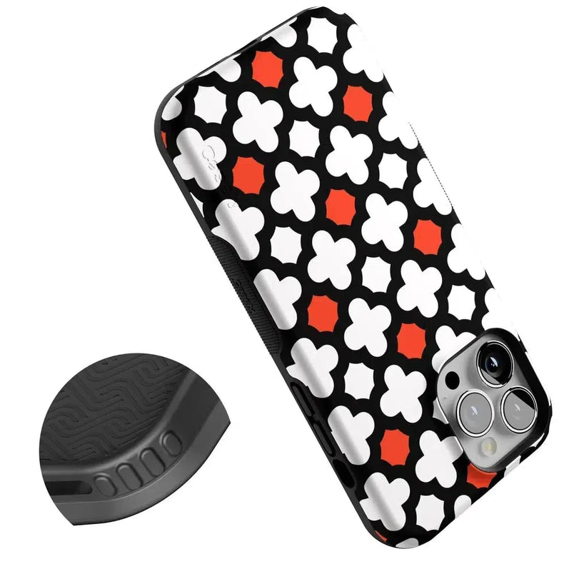 Red Lattice Tile | High Contrast Design Case Phone Case Casetry 