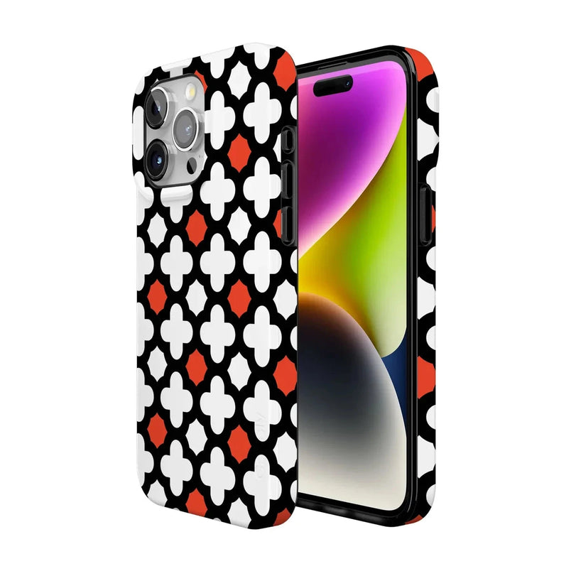 Red Lattice Tile | High Contrast Design Case Phone Case Casetry 