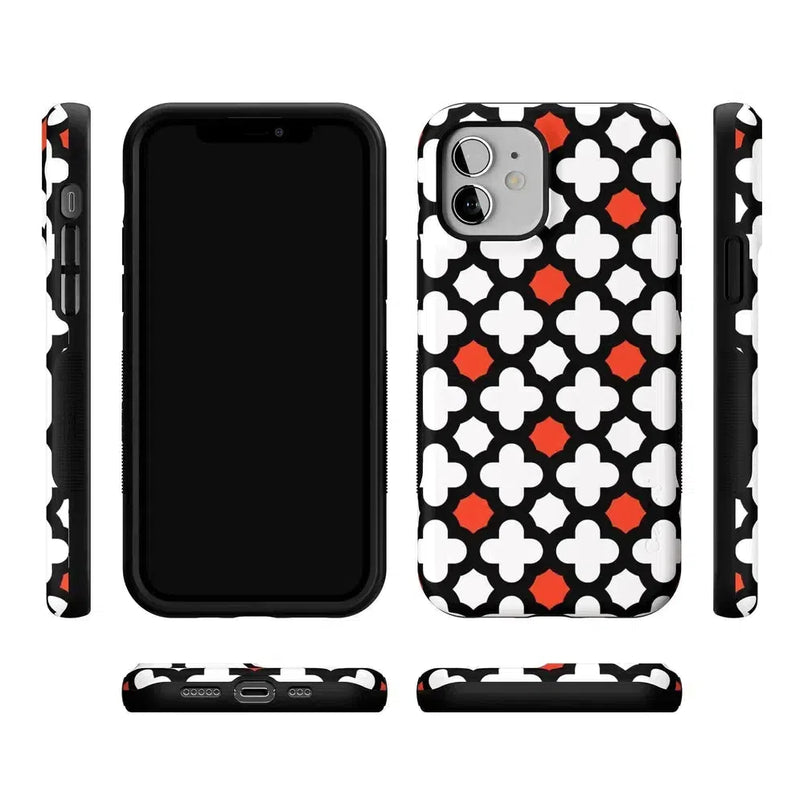 Red Lattice Tile | High Contrast Design Case Phone Case Casetry 