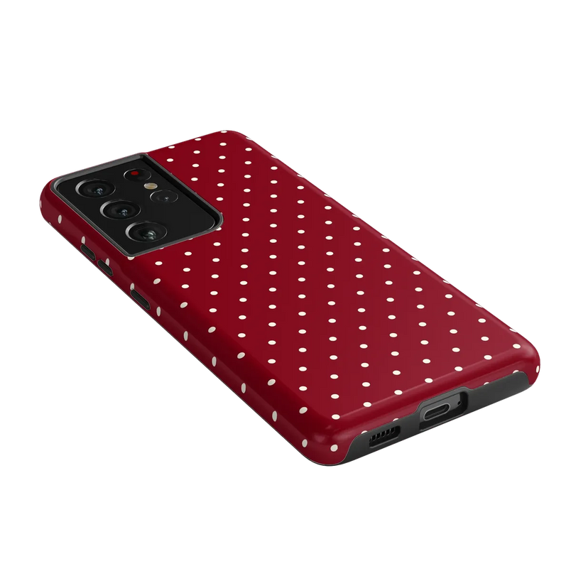 On the Dot | Maroon Polka Dot Case