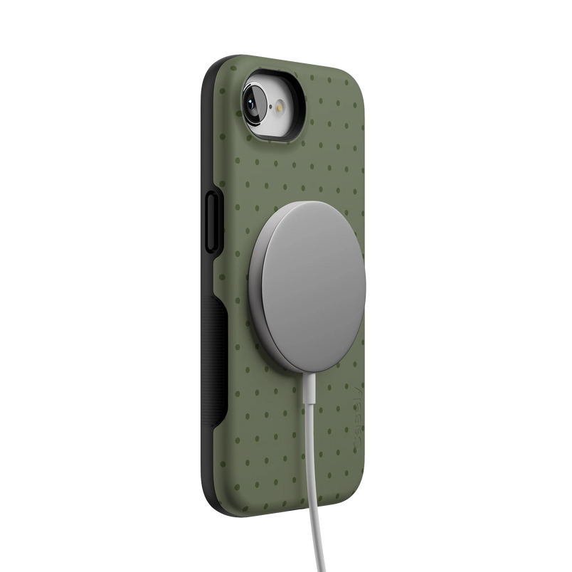 On the Dot | Olive Green Polka Dot Case