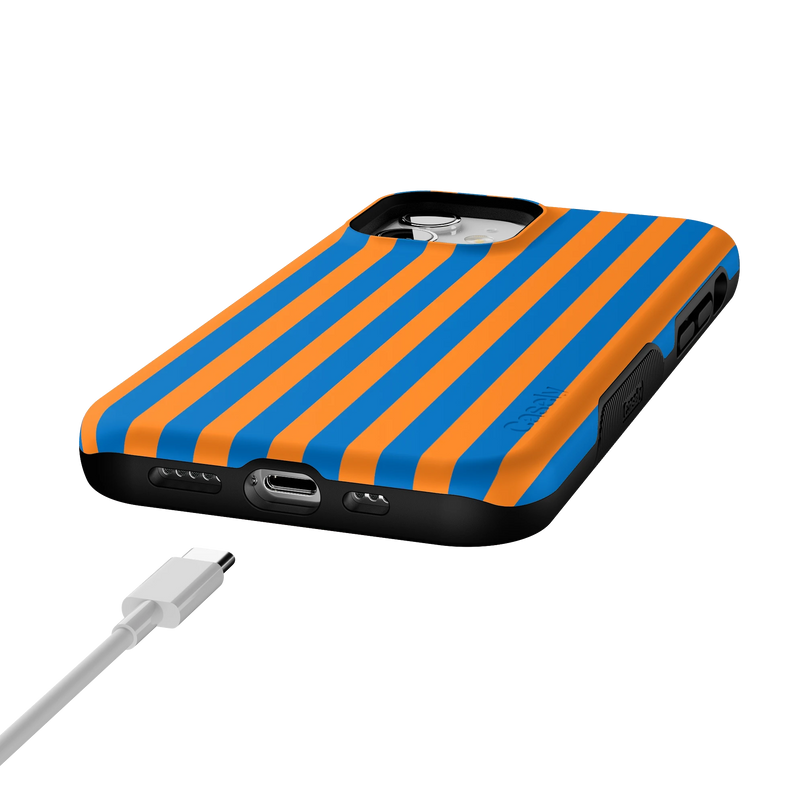 Go New York | Blue & Orange Stripes Case
