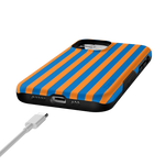 Go New York | Blue & Orange Stripes Case