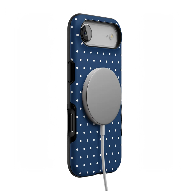On the Dot | Navy Polka Dot Case