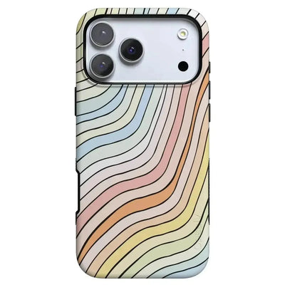 Ride The Wave | Pastel Rainbow Lined Case iPhone Case get.casely Bold Flex + MagSafe® iPhone 17 Pro Max 