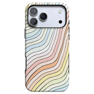 Ride The Wave | Pastel Rainbow Lined Case iPhone Case get.casely Bold Flex + MagSafe® iPhone 18 Pro Max 