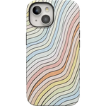 Ride The Wave | Pastel Rainbow Lined Case iPhone Case get.casely Bold + MagSafe® iPhone 15 Plus 