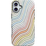 Ride The Wave | Pastel Rainbow Lined Case iPhone Case get.casely Bold + MagSafe® iPhone 16 Plus 