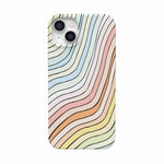 Ride The Wave | Pastel Rainbow Lined Case iPhone Case get.casely Classic + MagSafe® iPhone 14 Plus 