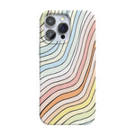 Ride The Wave | Pastel Rainbow Lined Case iPhone Case get.casely Classic + MagSafe® iPhone 16 Pro Max 