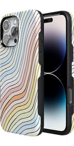 Ride The Wave | Pastel Rainbow Lined Case iPhone Case get.casely 