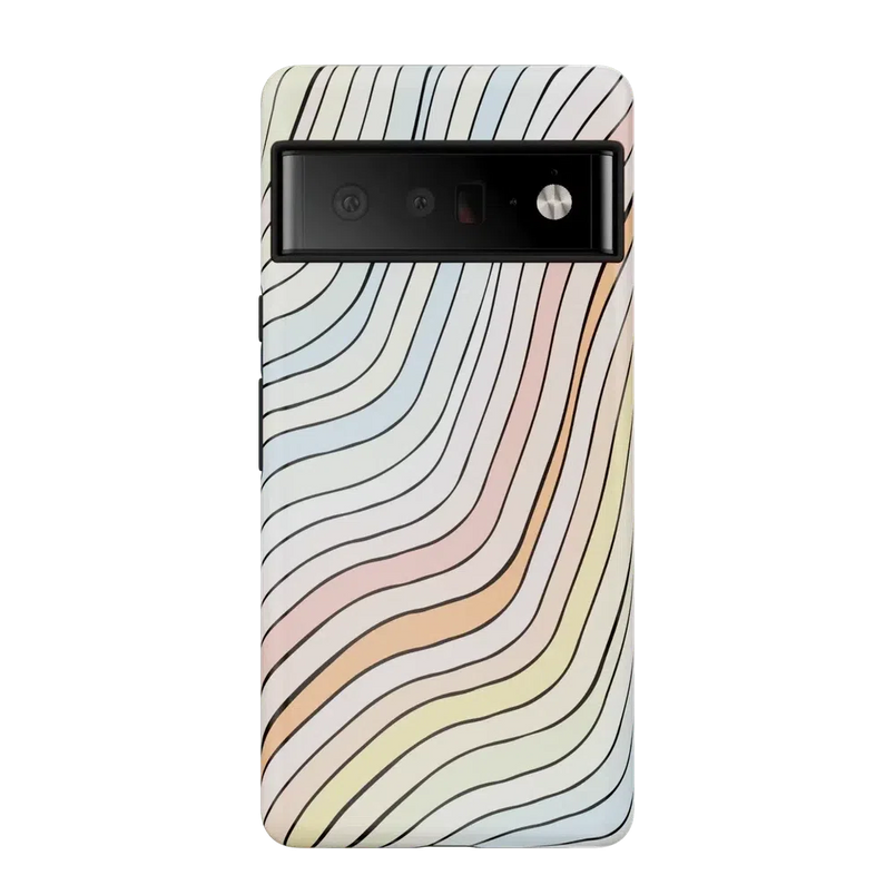 Ride The Wave | Pastel Rainbow Lined Google Pixel Case Google Pixel Case Casetry Essential Google Pixel 6 Pro