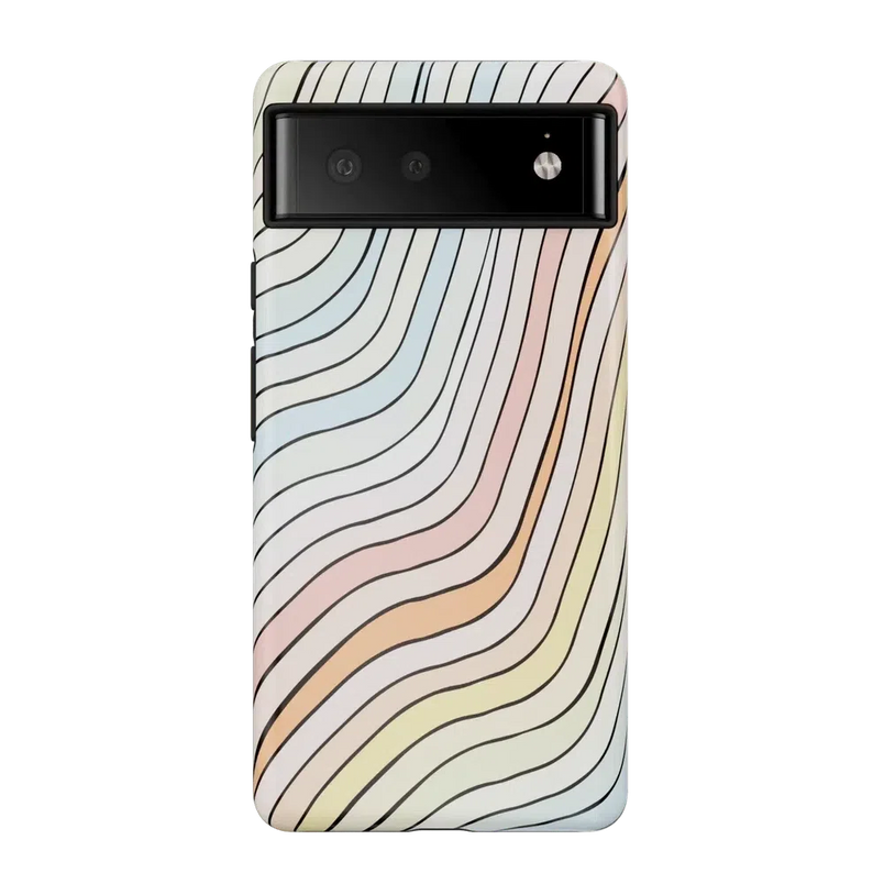 Ride The Wave | Pastel Rainbow Lined Google Pixel Case Google Pixel Case Casetry Essential Google Pixel 6