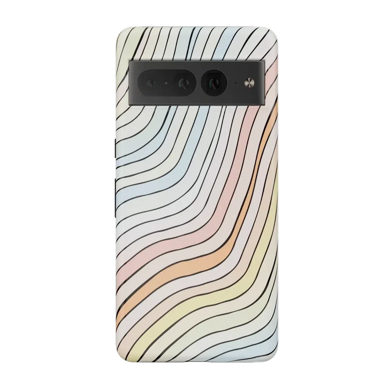 Ride The Wave | Pastel Rainbow Lined Google Pixel Case Google Pixel Case Casetry Essential Google Pixel 7 Pro