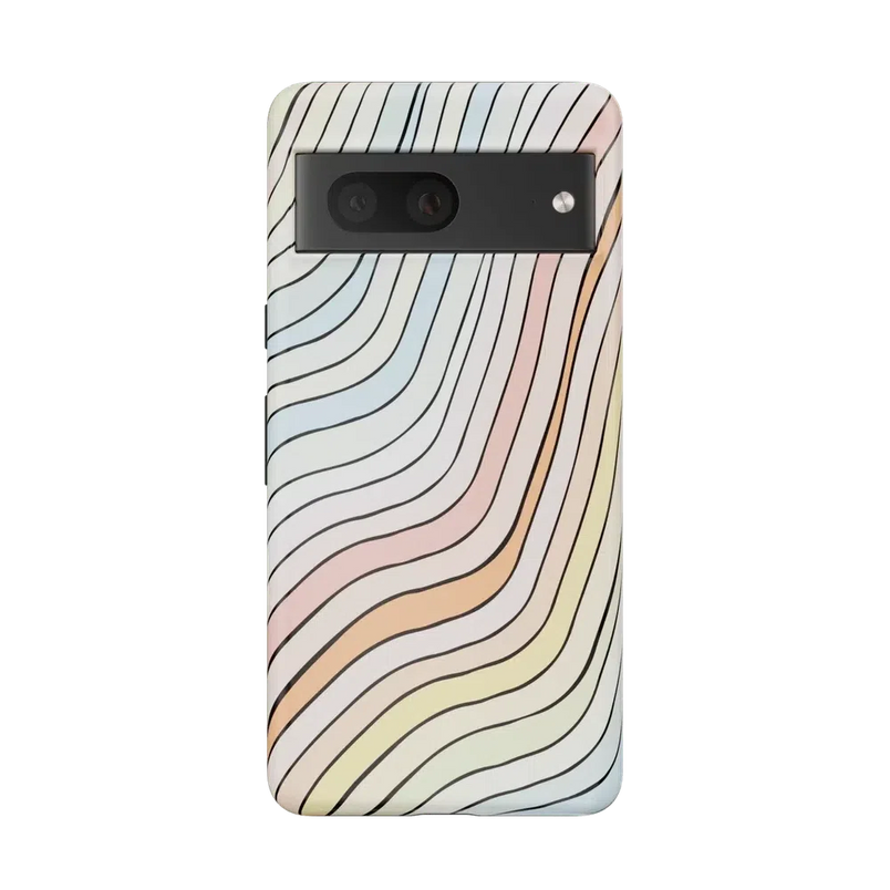 Ride The Wave | Pastel Rainbow Lined Google Pixel Case Google Pixel Case Casetry Essential Google Pixel 7