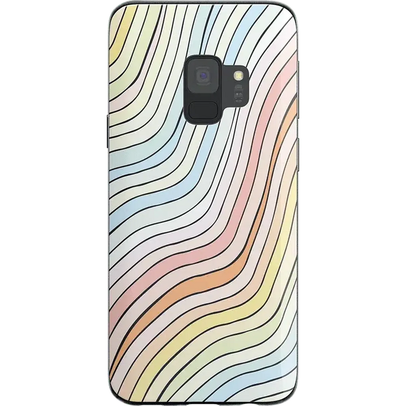 Ride The Wave | Pastel Rainbow Lined Samsung Case Samsung Case get.casely Classic Galaxy S9 