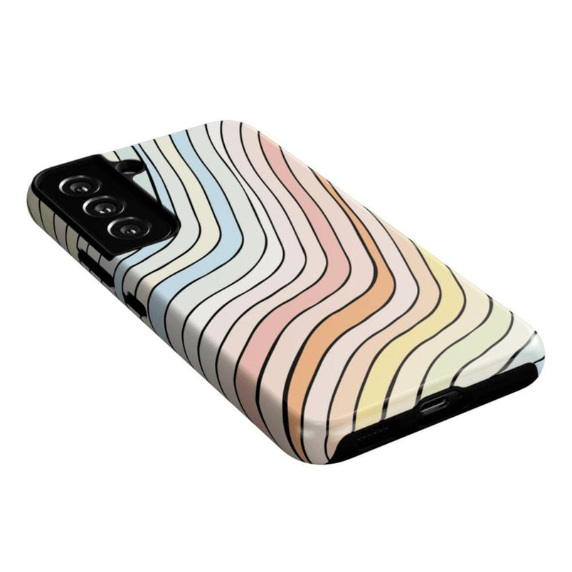Ride The Wave | Pastel Rainbow Lined Samsung Case Samsung Case Casetry 