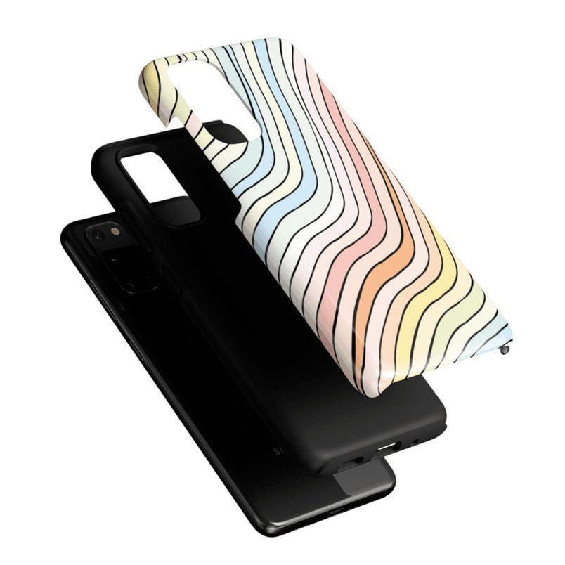 Ride The Wave | Pastel Rainbow Lined Samsung Case Samsung Case Casetry 