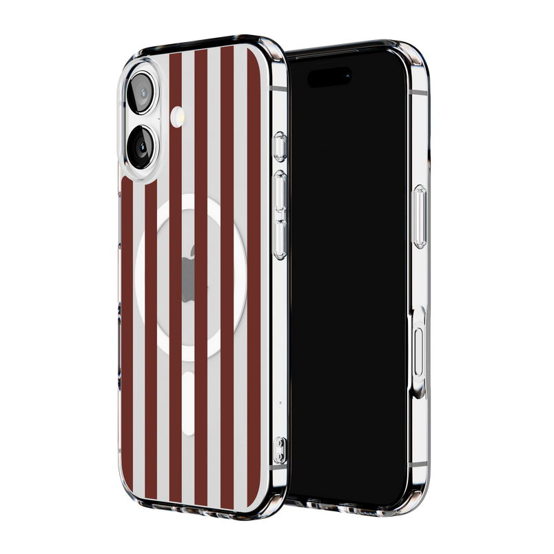 Sunday in Brooklyn | Burgundy Stripes Case