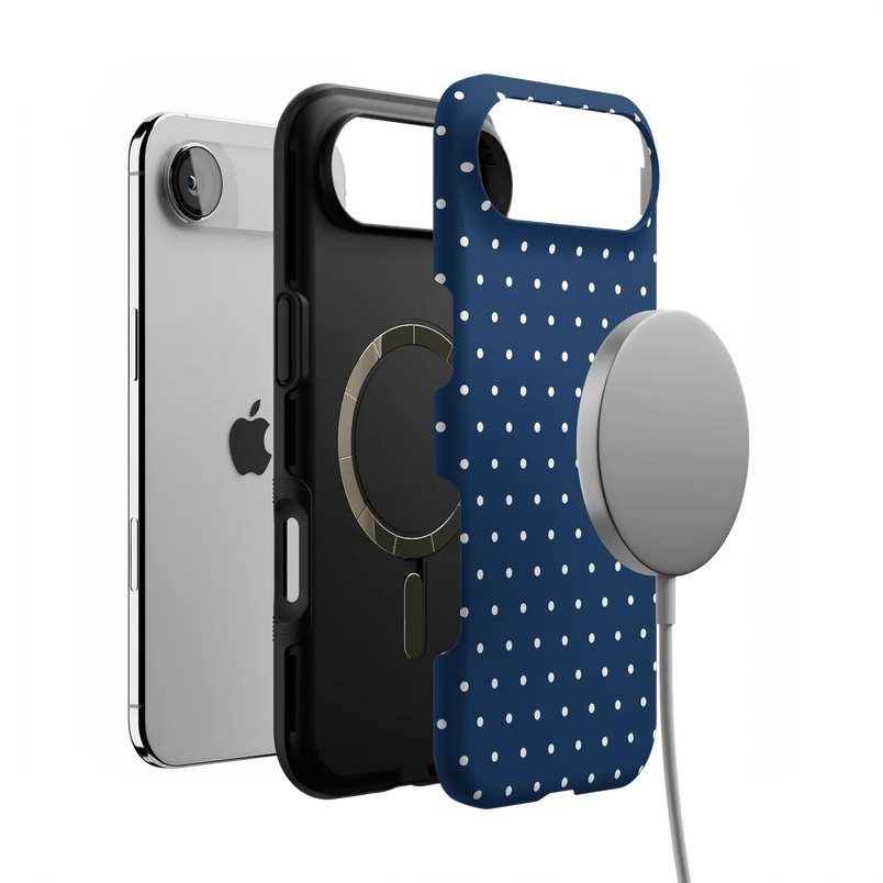 On the Dot | Navy Polka Dot Case