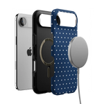On the Dot | Navy Polka Dot Case