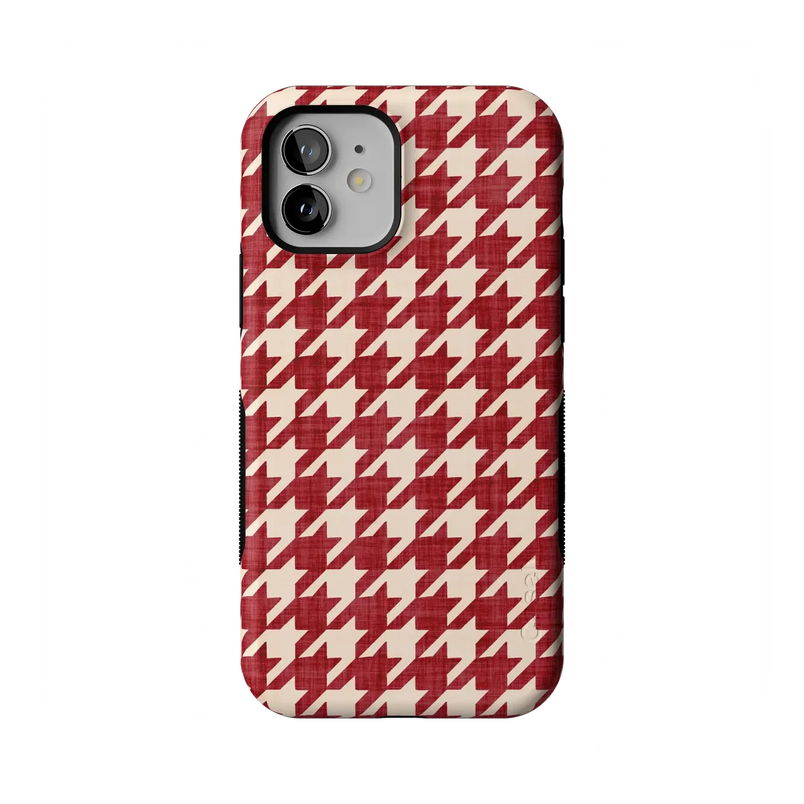 Scarlet Stitch | Red Houndstooth Case