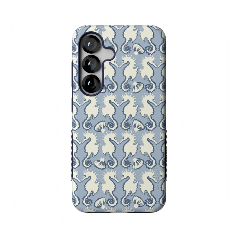 Seahorse Drift | Coastal Blues Case - Galaxy S25