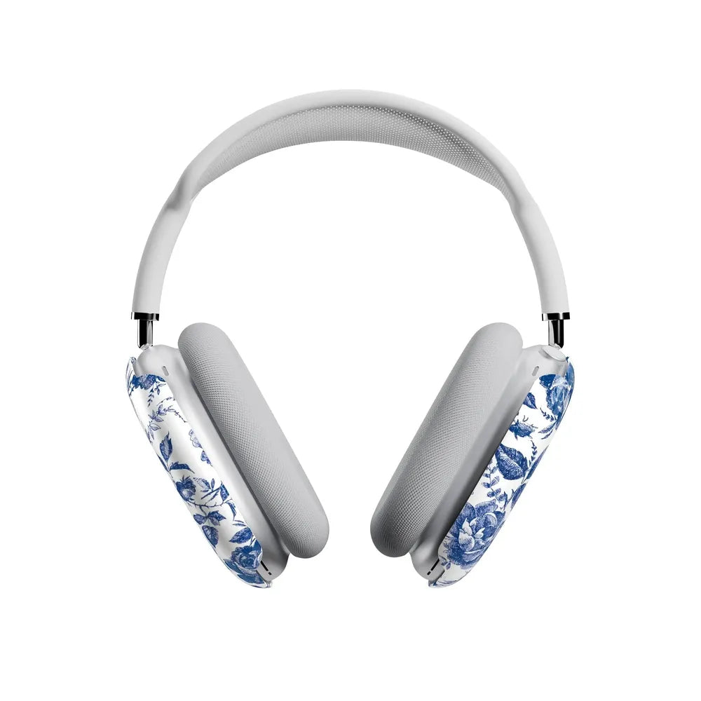 Rose to Fame Blue & White Rose Floral AirPods Max Case - Thumbnail 4