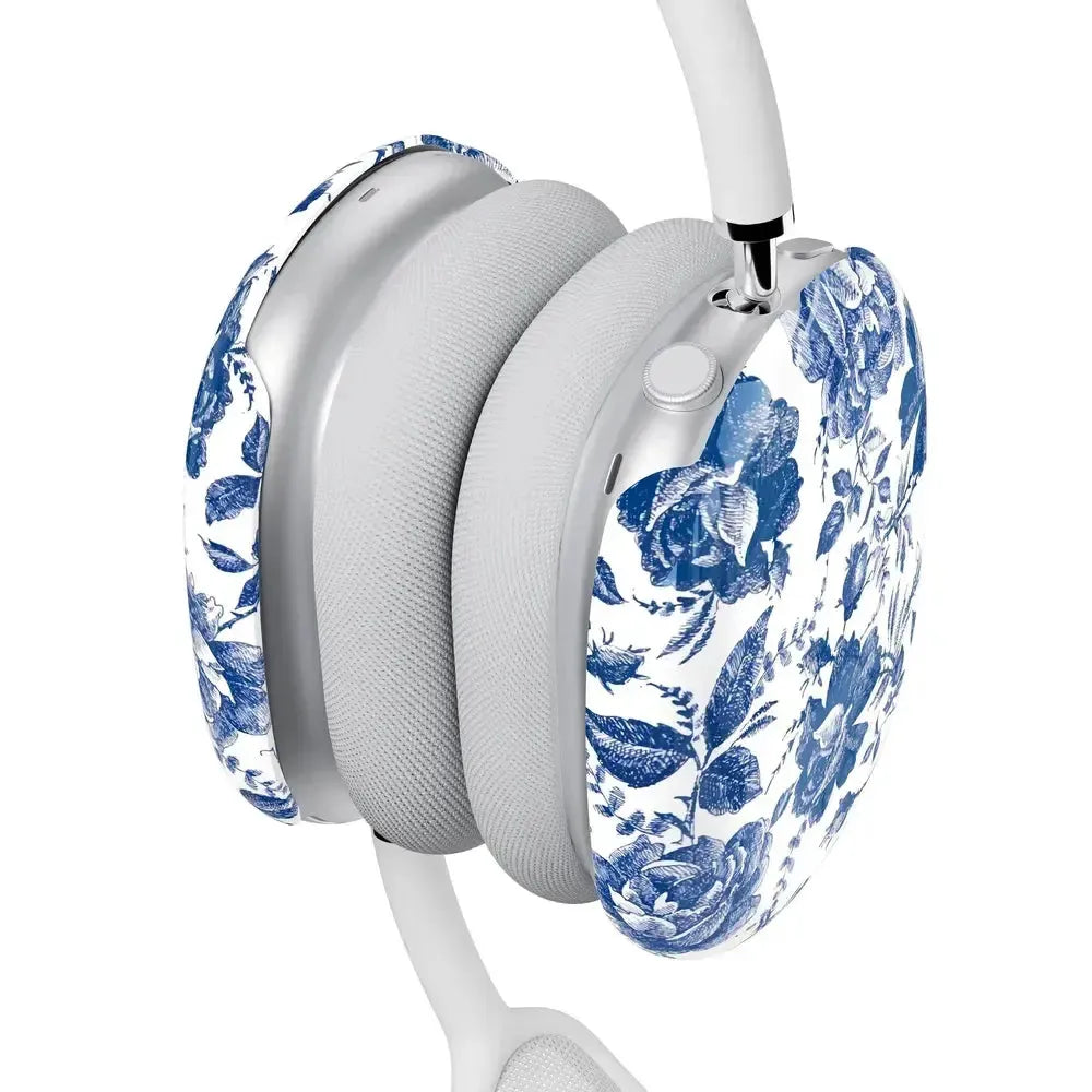 Rose to Fame Blue & White Rose Floral AirPods Max Case - Thumbnail 2