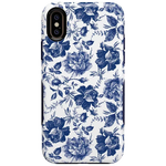 Rose to Fame | Blue & White Rose Floral Case iPhone Case get.casely Bold iPhone XS Max 
