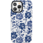Rose to Fame | Blue & White Rose Floral Case iPhone Case get.casely Bold + MagSafe® iPhone 14 Pro Max