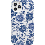 Rose to Fame | Blue & White Rose Floral Case iPhone Case get.casely Classic iPhone 12 Pro Max