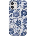 Rose to Fame | Blue & White Rose Floral Case iPhone Case get.casely Classic iPhone 12