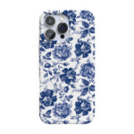 Rose to Fame | Blue & White Rose Floral Case iPhone Case get.casely Classic + MagSafe® iPhone 16 Pro Max 