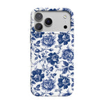Rose to Fame | Blue & White Rose Floral Case iPhone Case get.casely Classic + MagSafe® iPhone 17 Pro Max 