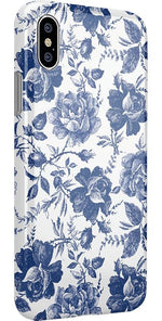 Rose to Fame | Blue & White Rose Floral Case iPhone Case get.casely 