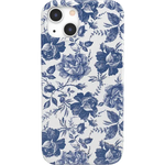 Rose to Fame | Blue & White Rose Floral Case iPhone Case get.casely 