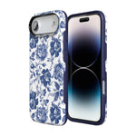 Rose to Fame | Blue & White Rose Floral Case iPhone Case get.casely 